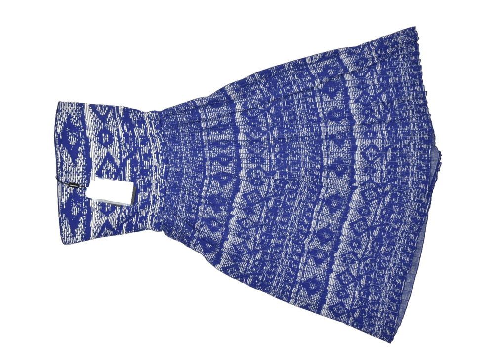 GIORGIO ARMANI Women's Blue White Patterned Strapless Jumper Regular Size 38 NWT